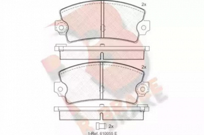 R BRAKE rb0098 -  Комплект тормозных колодок, дисковый тормоз
